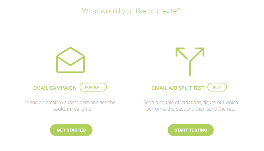 Mailvio's split-testing feature