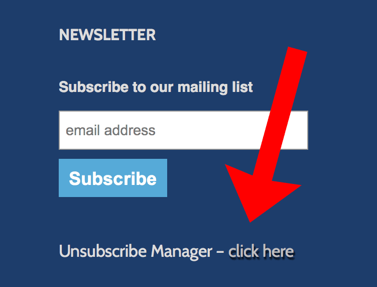 example of an email unsubscribe link