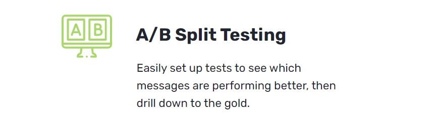 An overview of Mailvio's split testing feature 