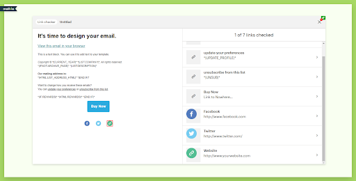 Mailchimp's link checker